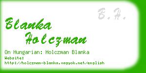 blanka holczman business card